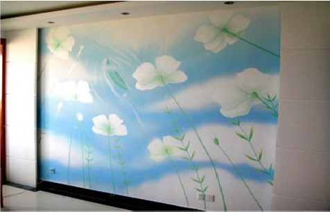  南陵画墙绘怎么画好白云的蓬松感？