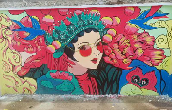  南陵墙体彩绘-网红墙