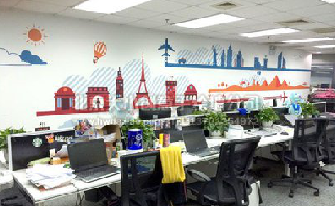  南陵教你设计办公室墙绘的方法。